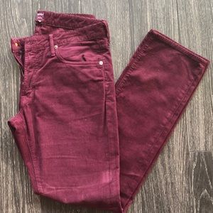 Bonobo’s Men’s Straight fit cords 32x32 Wine